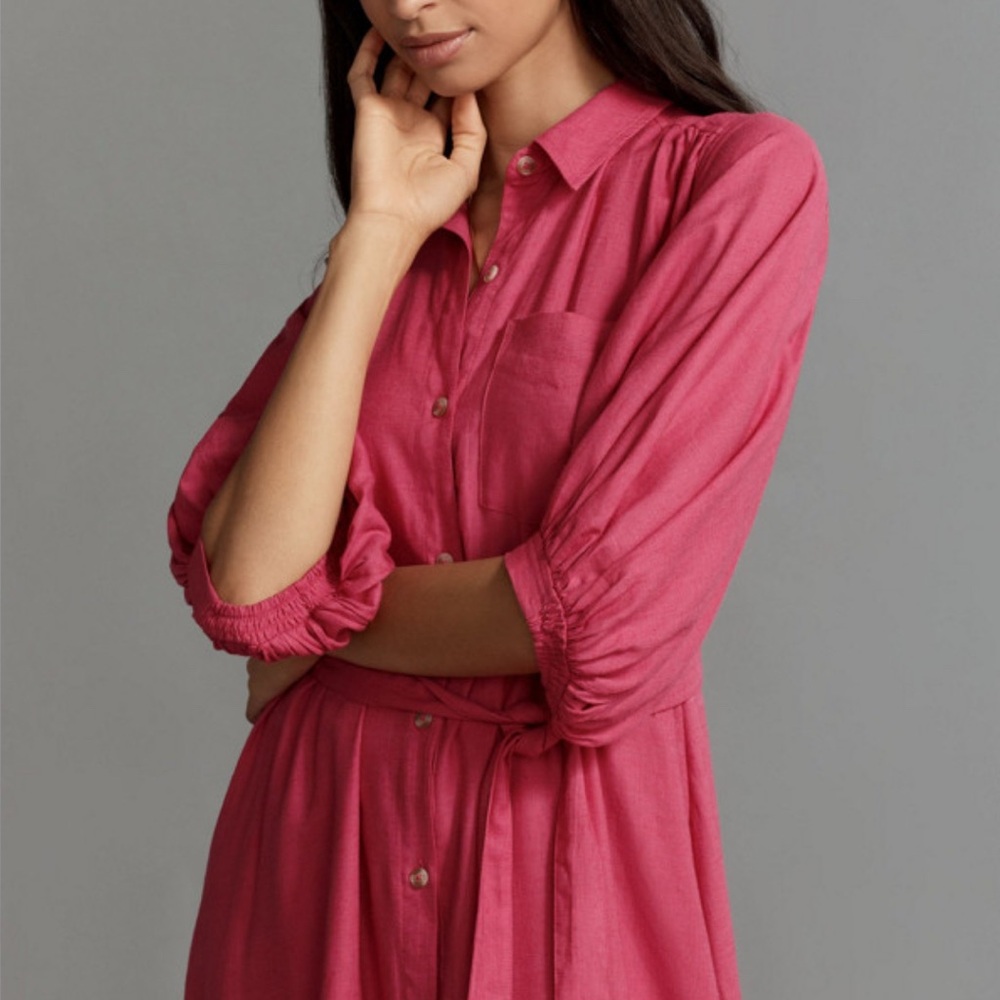 LARGE ANTHROPOLOGIE SHIRT MAXI DRESS